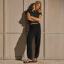Cashmere Cuffed Pant - Black | James Perse Los Angeles
