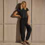 Cashmere Cuffed Pant - Black | James Perse Los Angeles