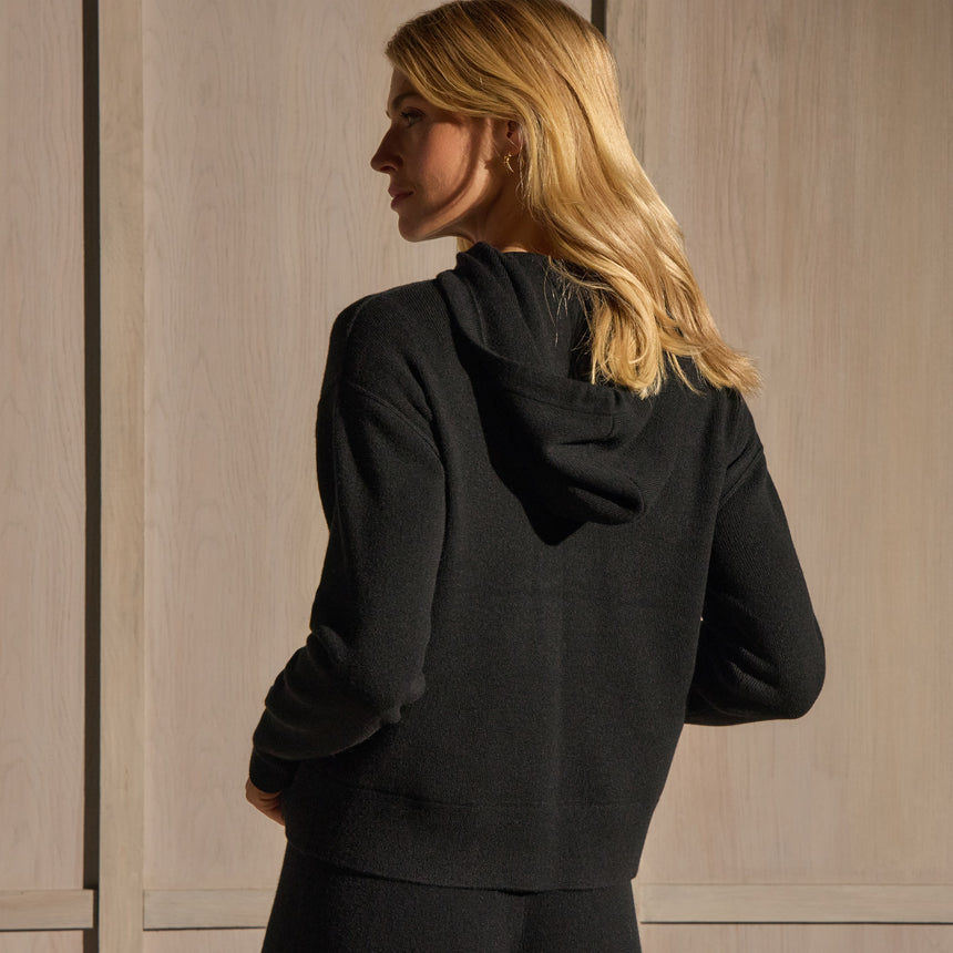 Cashmere Hoodie - Black | James Perse Los Angeles