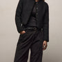 Corduroy Straight Leg Pant in Black | James Perse Los Angeles