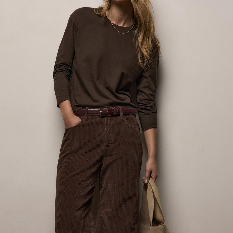 Corduroy Straight Leg Pant in Porcupine | James Perse Los Angeles