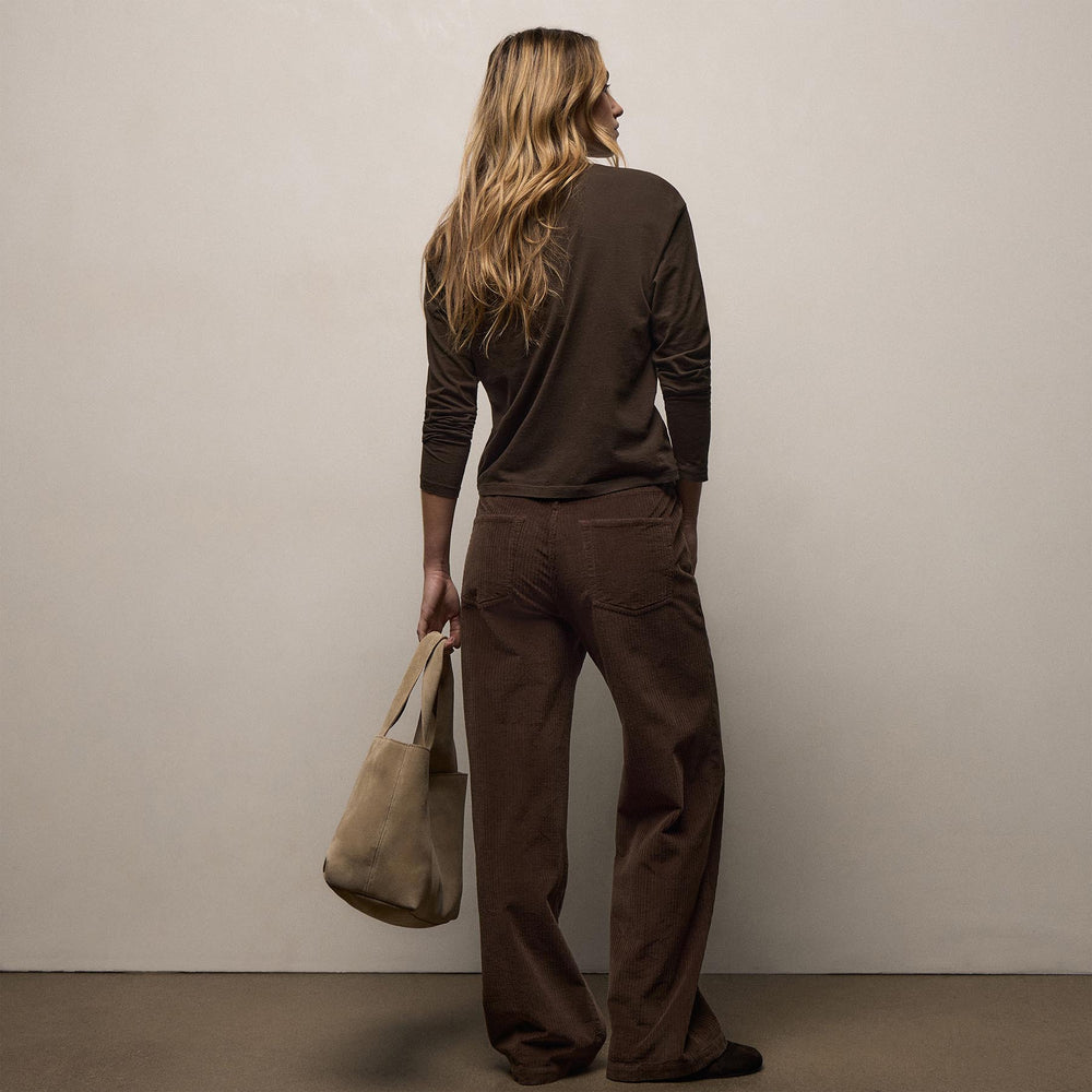 Corduroy Straight Leg Pant in Porcupine | James Perse Los Angeles