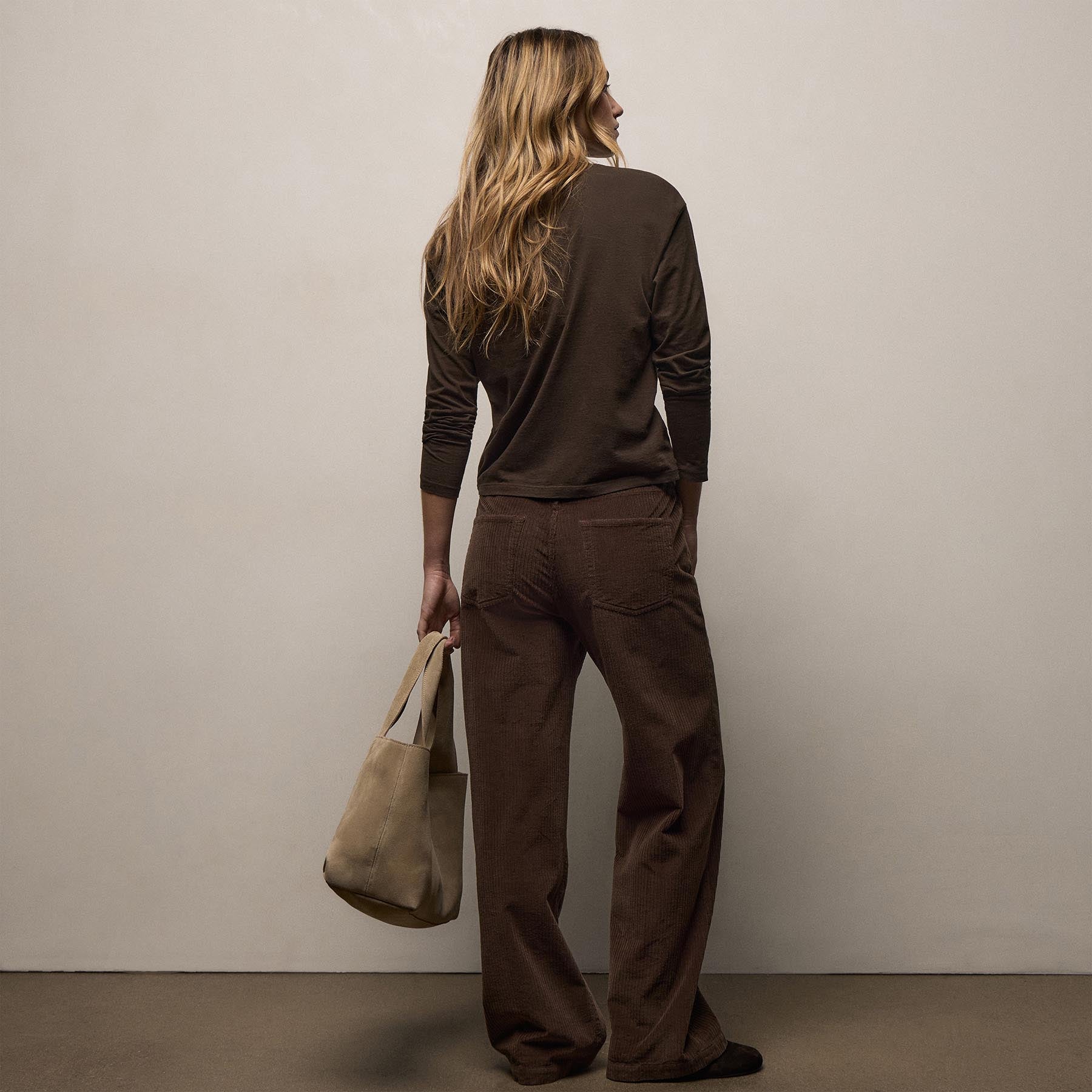 Corduroy Straight Leg Pant in Porcupine | James Perse Los Angeles