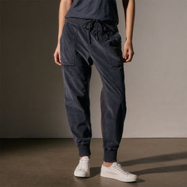 Corduroy Mixed Media Pant in Blue Noir Pigment | James Perse Los Angeles