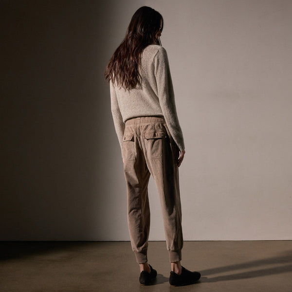 Corduroy Mixed Media Pant  in Coyote Pigment | James Perse Los Angeles