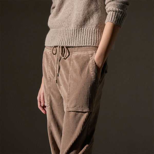 Corduroy Mixed Media Pant  in Coyote Pigment | James Perse Los Angeles