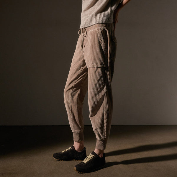 Corduroy Mixed Media Pant  in Coyote Pigment | James Perse Los Angeles