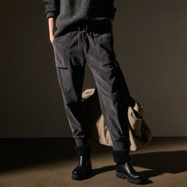 Corduroy Mixed Media Pant  in Magma Pigment | James Perse Los Angeles
