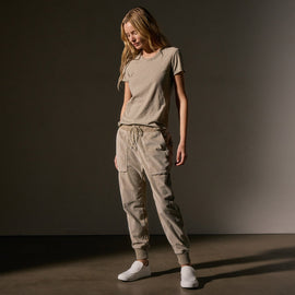 Corduroy Mixed Media Pant in Overcast Pigment | James Perse Los Angeles