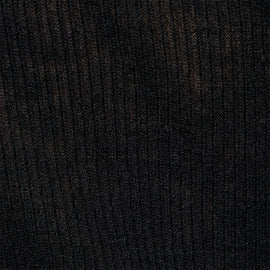 Cotton Cashmere Rib Open Polo  in Black | James Perse Los Angeles