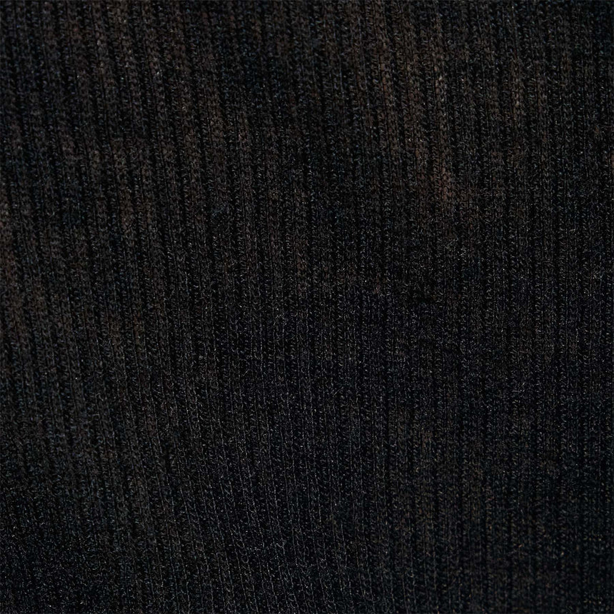 Cotton Cashmere Rib Open Polo  in Black | James Perse Los Angeles