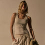 Cashmere Rib Tank in Ivory | James Perse Los Angeles