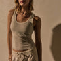 Cashmere Rib Tank in Ivory | James Perse Los Angeles