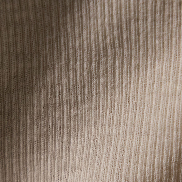 Cotton Cashmere Rib Boat Neck Top in Ivory | James Perse Los Angeles