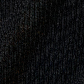 Cotton Cashmere Blend Ribbed Long Sleeve Crew in Black | James Perse Los Angeles