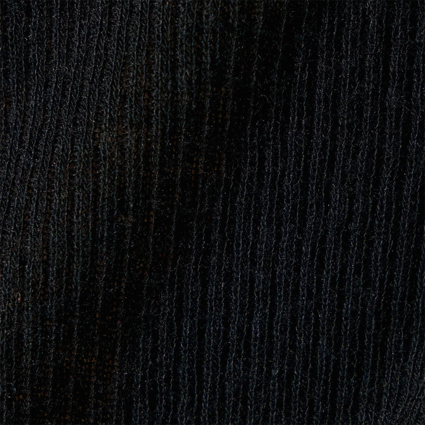Cotton Cashmere Blend Ribbed Long Sleeve Crew in Black | James Perse Los Angeles