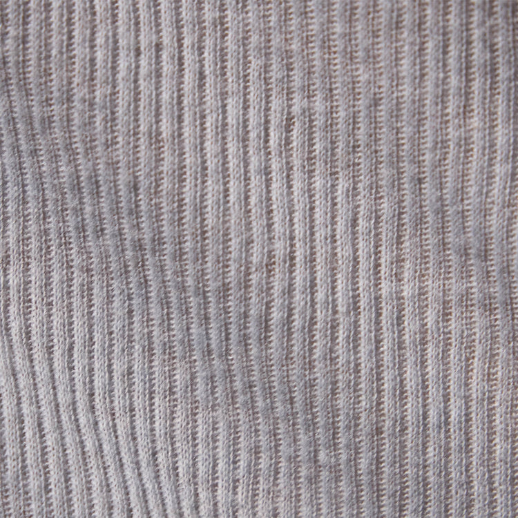 Cotton Cashmere Blend Ribbed Long Sleeve Crew in Grey Glacier | James Perse Los Angeles