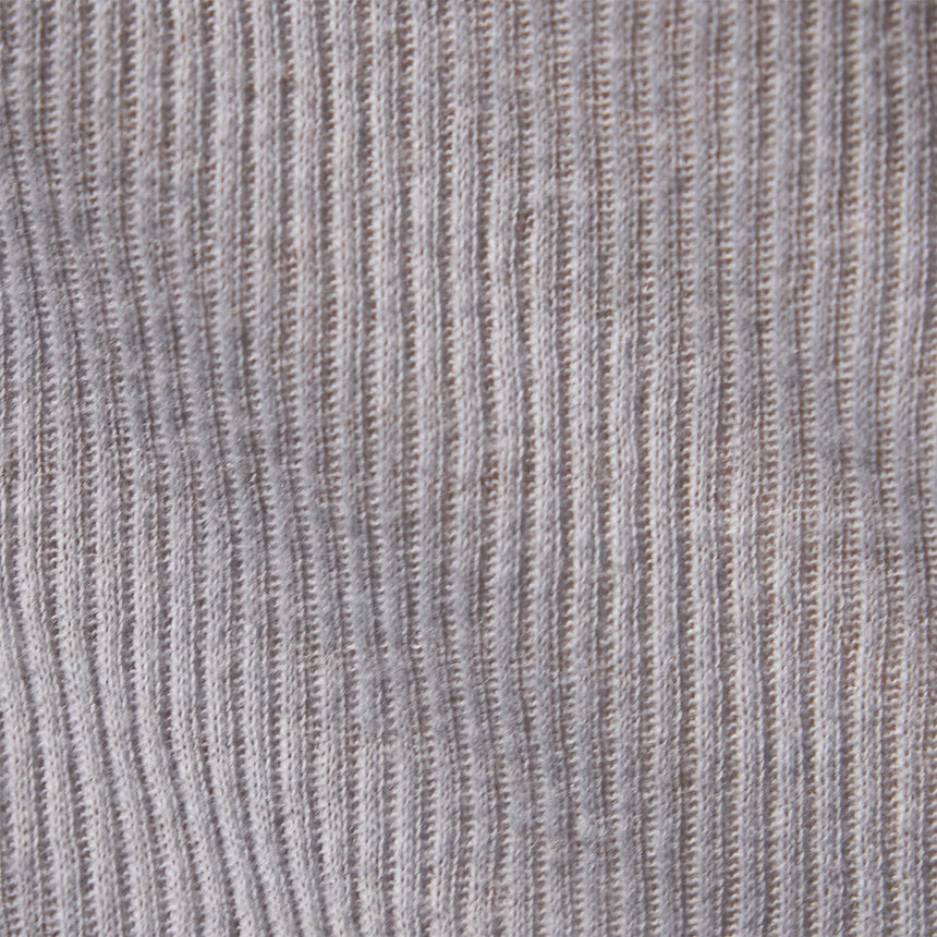 Cotton Cashmere Blend Ribbed Long Sleeve Crew in Grey Glacier | James Perse Los Angeles