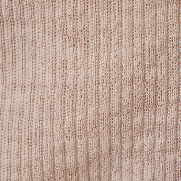 Cotton Cashmere Blend Ribbed Long Sleeve Crew in Ivory | James Perse Los Angeles