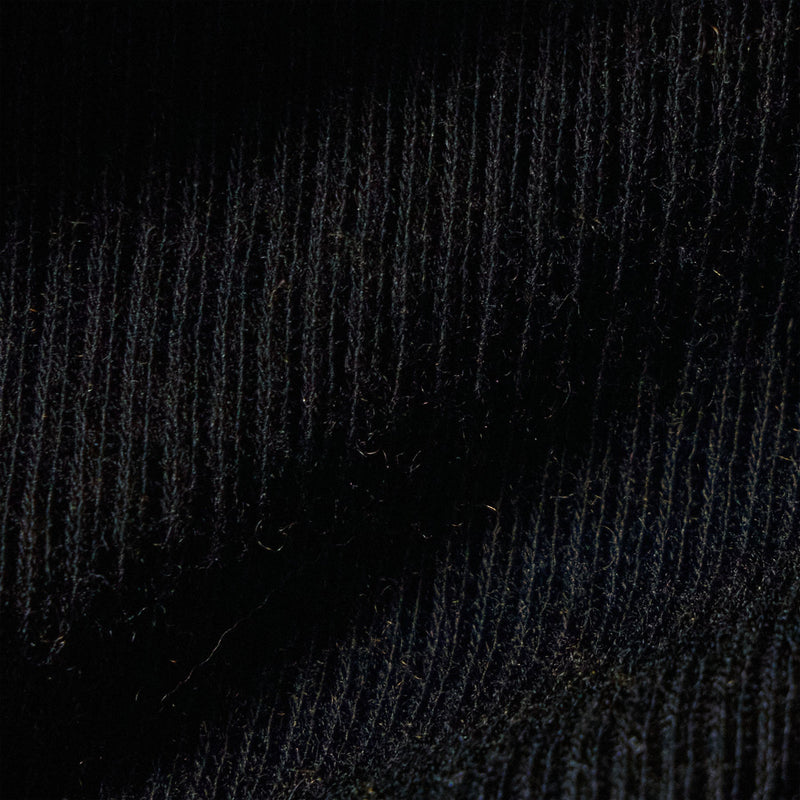 Cotton Cashmere Blend Ribbed Henley in Black | James Perse Los Angeles