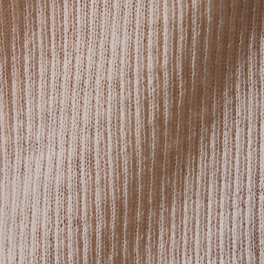 Cotton Cashmere Blend Ribbed Henley in Ivory | James Perse Los Angeles