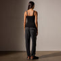 Cotton Cashmere Blend Ribbed Tank in Black | James Perse Los Angeles