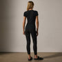 Cotton Cashmere Blend Ribbed Crew in Black | James Perse Los Angeles