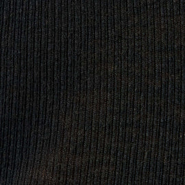 Cotton Cashmere Blend Ribbed Crew in Black | James Perse Los Angeles