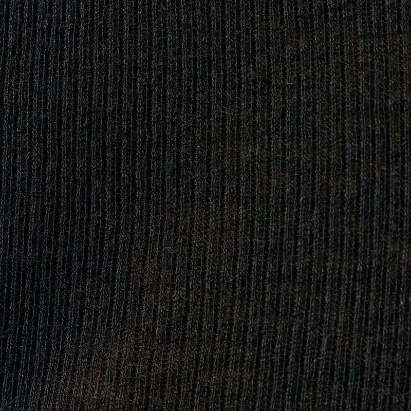 Cotton Cashmere Blend Ribbed Crew in Black | James Perse Los Angeles