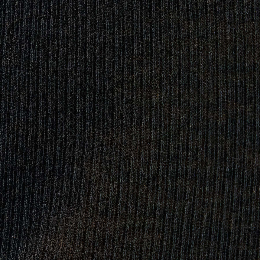 Cotton Cashmere Blend Ribbed Crew in Black | James Perse Los Angeles