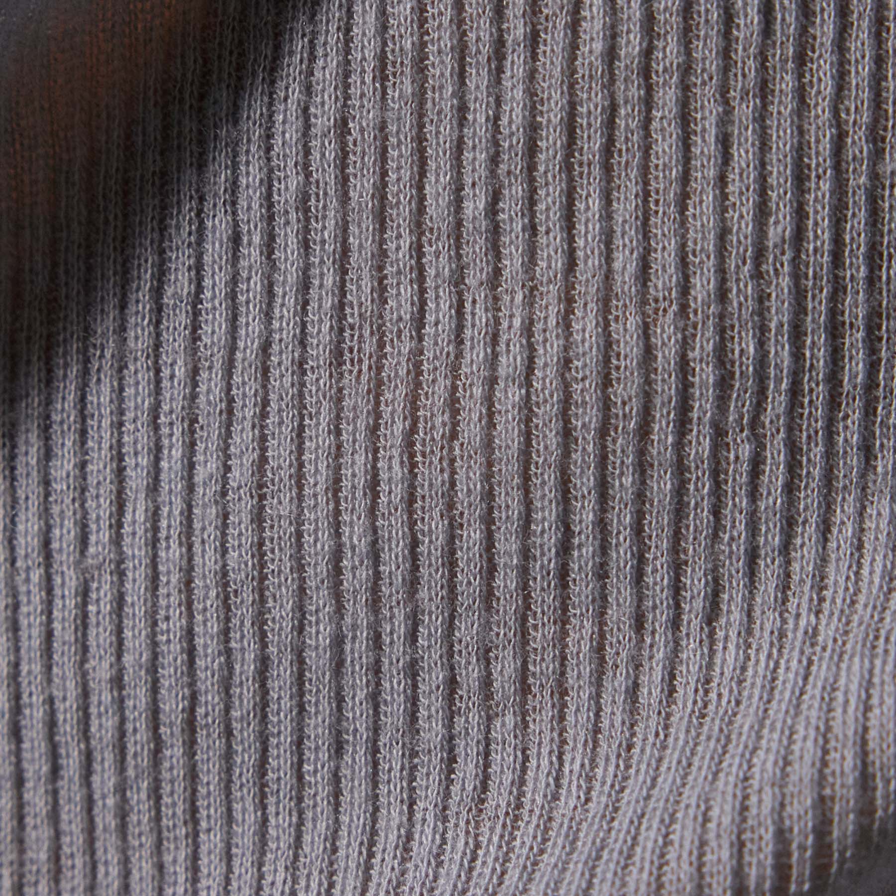 Cotton Cashmere Blend Ribbed Crew in Grey Sky | James Perse Los Angeles
