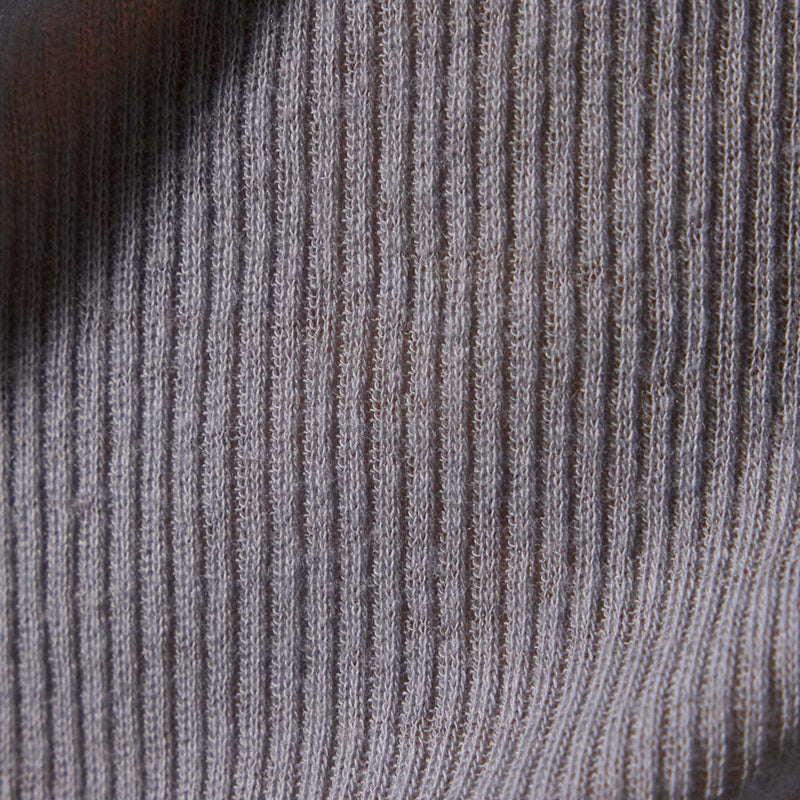 Cotton Cashmere Blend Ribbed Crew in Grey Sky | James Perse Los Angeles