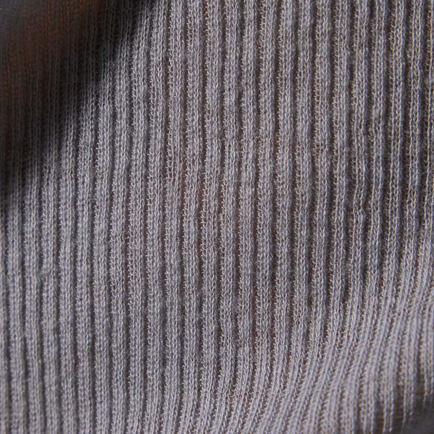 Cotton Cashmere Blend Ribbed Crew in Grey Sky | James Perse Los Angeles