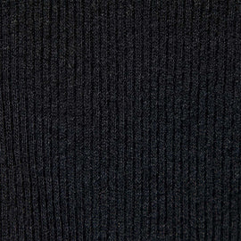 Cashmere Rib Funnel Neck Dress  in Black | James Perse Los Angeles