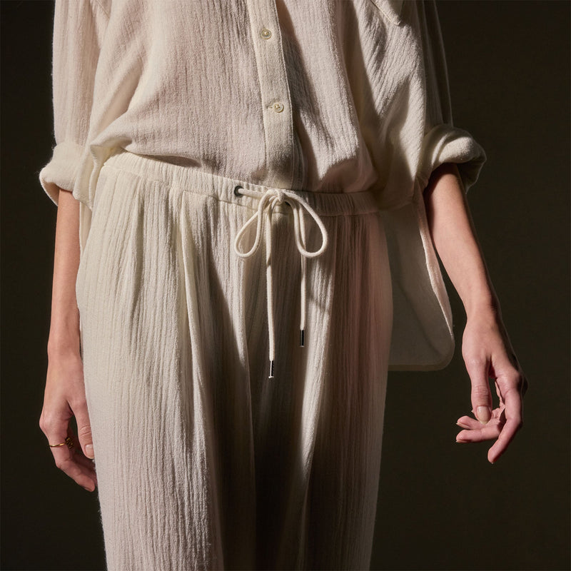 Relaxed Wool Pant  in Ivory | James Perse Los Angeles