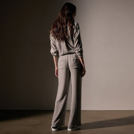 Relaxed Wool Pant  in Silver Wheat | James Perse Los Angeles