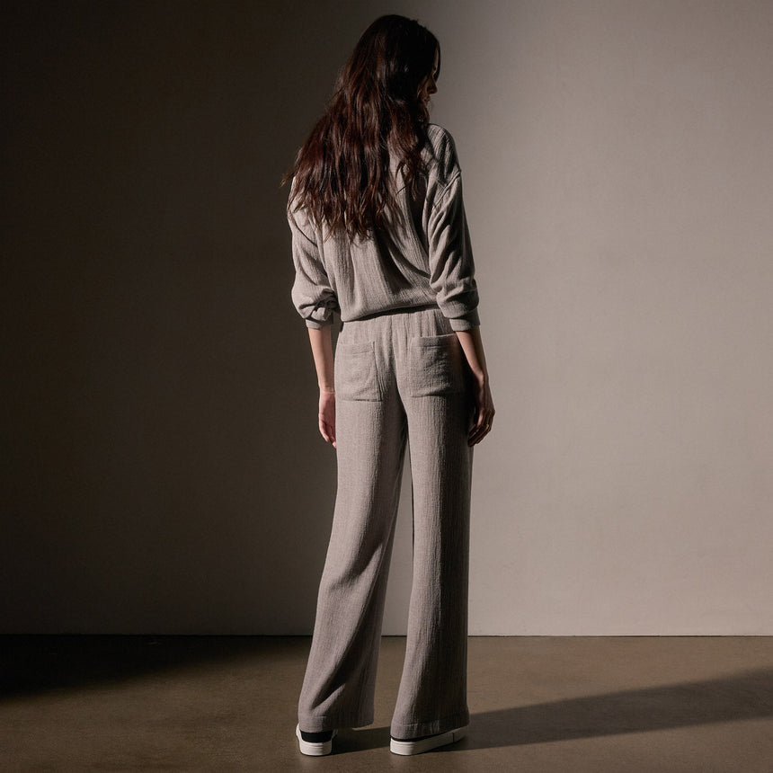Relaxed Wool Pant  in Silver Wheat | James Perse Los Angeles