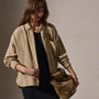 Relaxed Wool Blend Shirt in Biscuit | James Perse Los Angeles