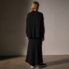 Relaxed Wool Blend Shirt in Black | James Perse Los Angeles