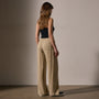 Pleated Wool Blend Pant in Biscuit | James Perse Los Angeles