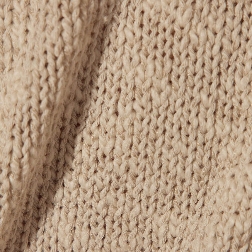 Cotton Linen Cropped Cardigan in Natural | James Perse Los Angeles