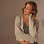 Cotton Linen Cropped Cardigan in Natural | James Perse Los Angeles