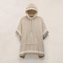 Baja Surf Hooded Poncho in Natural/White/Taupe | James Perse Los Angeles