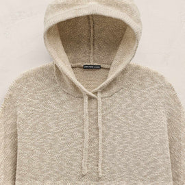 Baja Surf Hooded Poncho in Natural/White/Taupe | James Perse Los Angeles