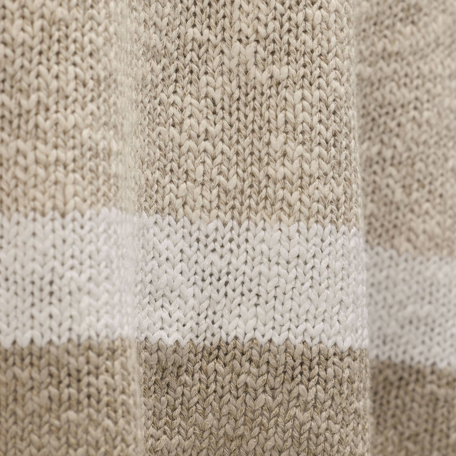 Baja Surf Hooded Poncho in Natural/White/Taupe | James Perse Los Angeles