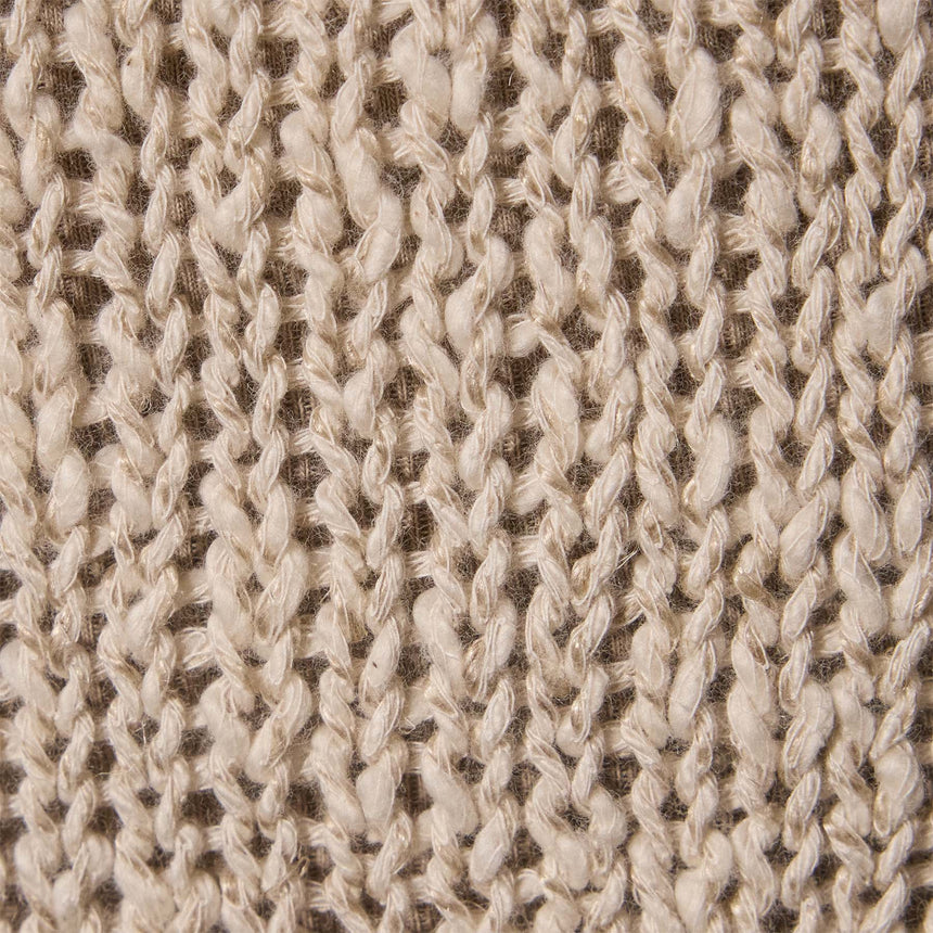 Cotton Linen Open Knt Pullover in Natural | James Perse Los Angeles
