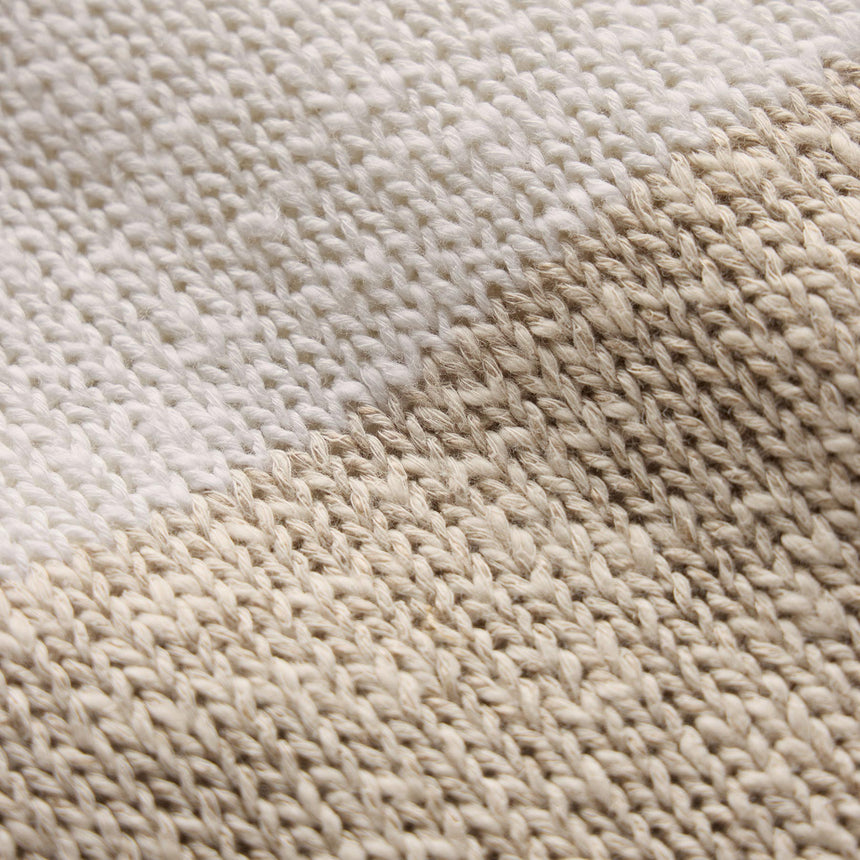 Surf Stripe Cotton Linen Sweater in Natural/White | James Perse Los Angeles