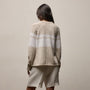Surf Stripe Cotton Linen Sweater in Natural/White | James Perse Los Angeles