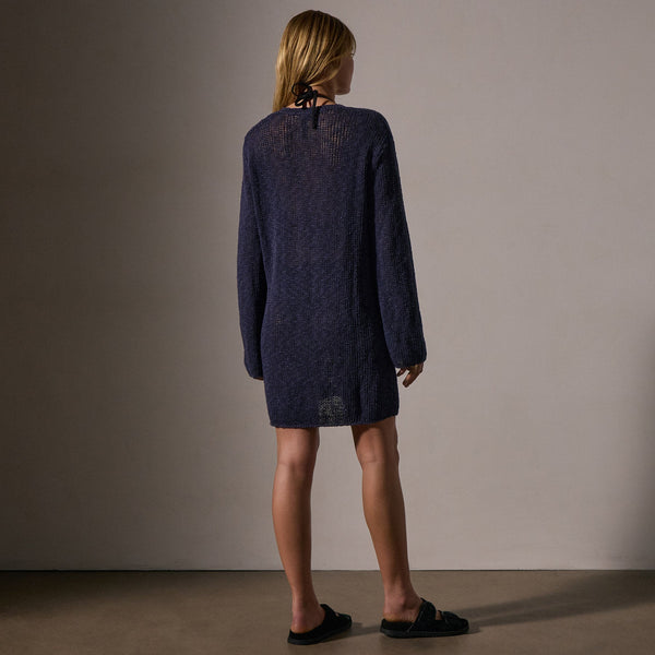 Cotton Linen Knit Tunic in Faded Navy | James Perse Los Angeles