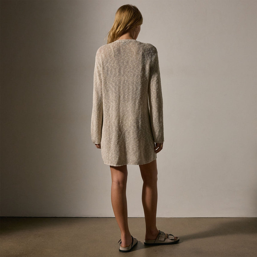 Cotton Linen Knit Tunic in Natural | James Perse Los Angeles